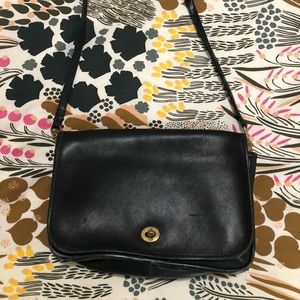 Vintage New York City Coach Convertible Clutch (Navy)